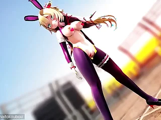 MMD and Sex Bunny Akai Haato Stand up for anal beads (Submitted by heirdamu)