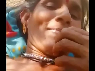 Desi neighbourhood pub aunty pissing with an increment of fucking